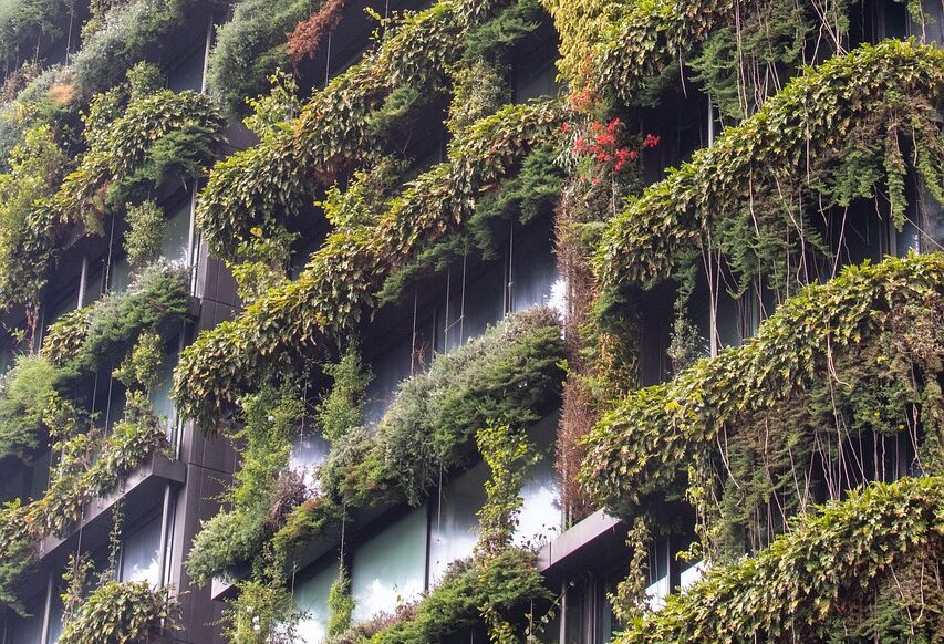 GPR Gebouw groen gebouw met planten